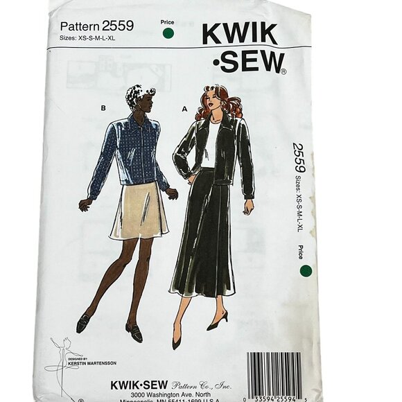Kwik Sew Pattern 2559 XS-XL Women's Blouse & Skirt Sewing Pattern - Picture 1 of 2